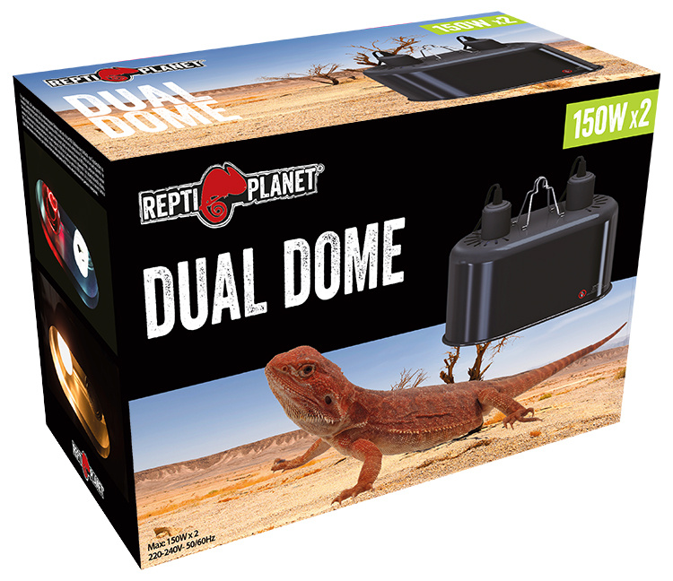 Аксессуар для террариума - ReptiPlanet Dual Dome, 2 x 150W. Аксессуар для террариума - ReptiPlanet Dual Dome, 2 x 150W.