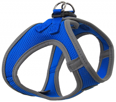 Шлейка для собак – Dog Fantasy Harness Reflective S, 36–41 см, blue title=