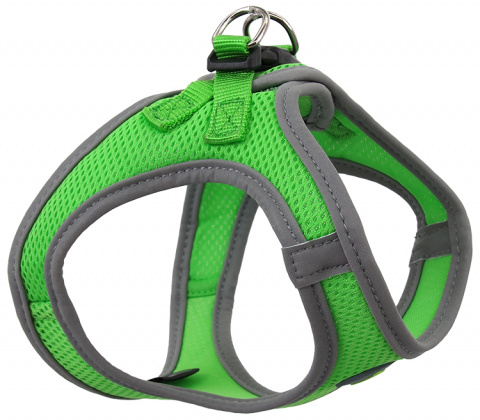 Krūšu siksna suņiem – Dog Fantasy Harness Reflective XL, 53–58 cm, lime title=