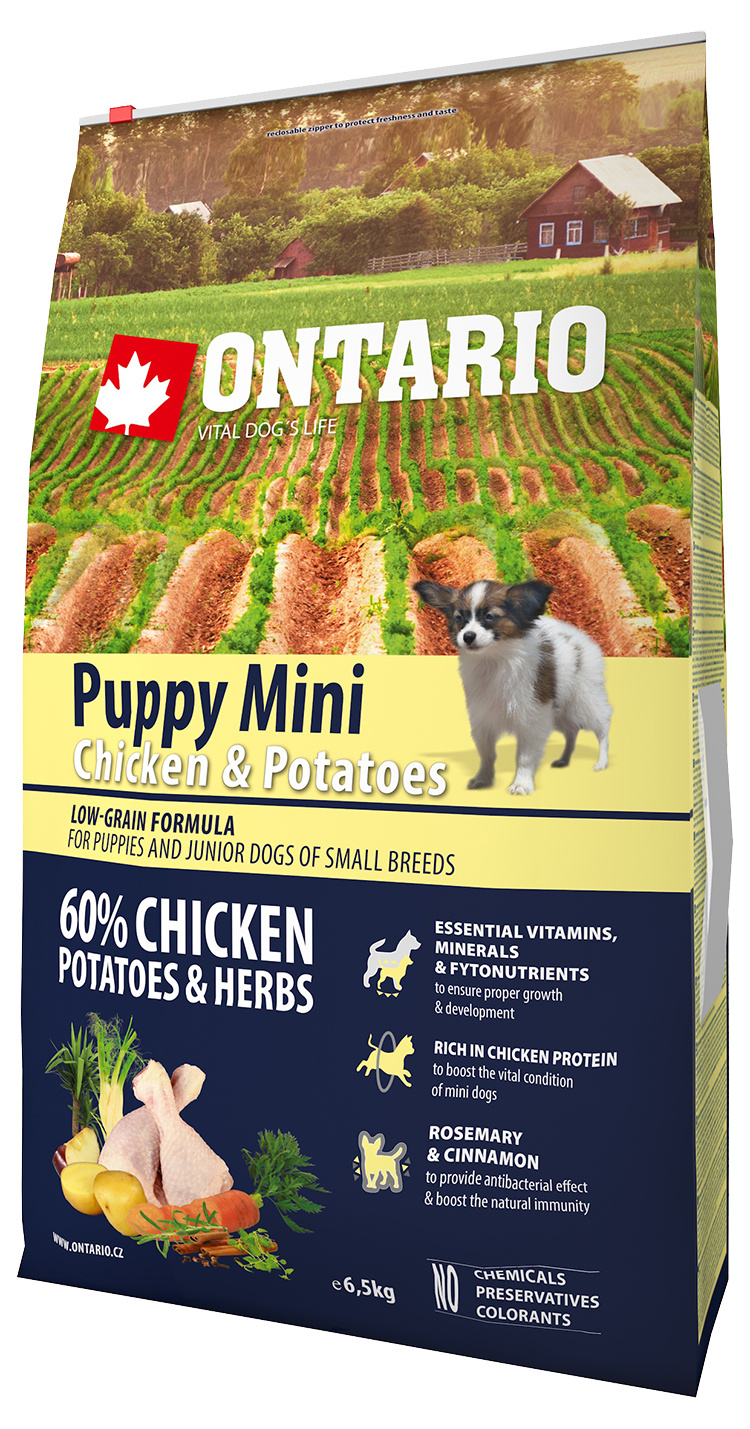 Ontario Puppy Mini Chicken &amp;amp; Potatoes 6,5kg