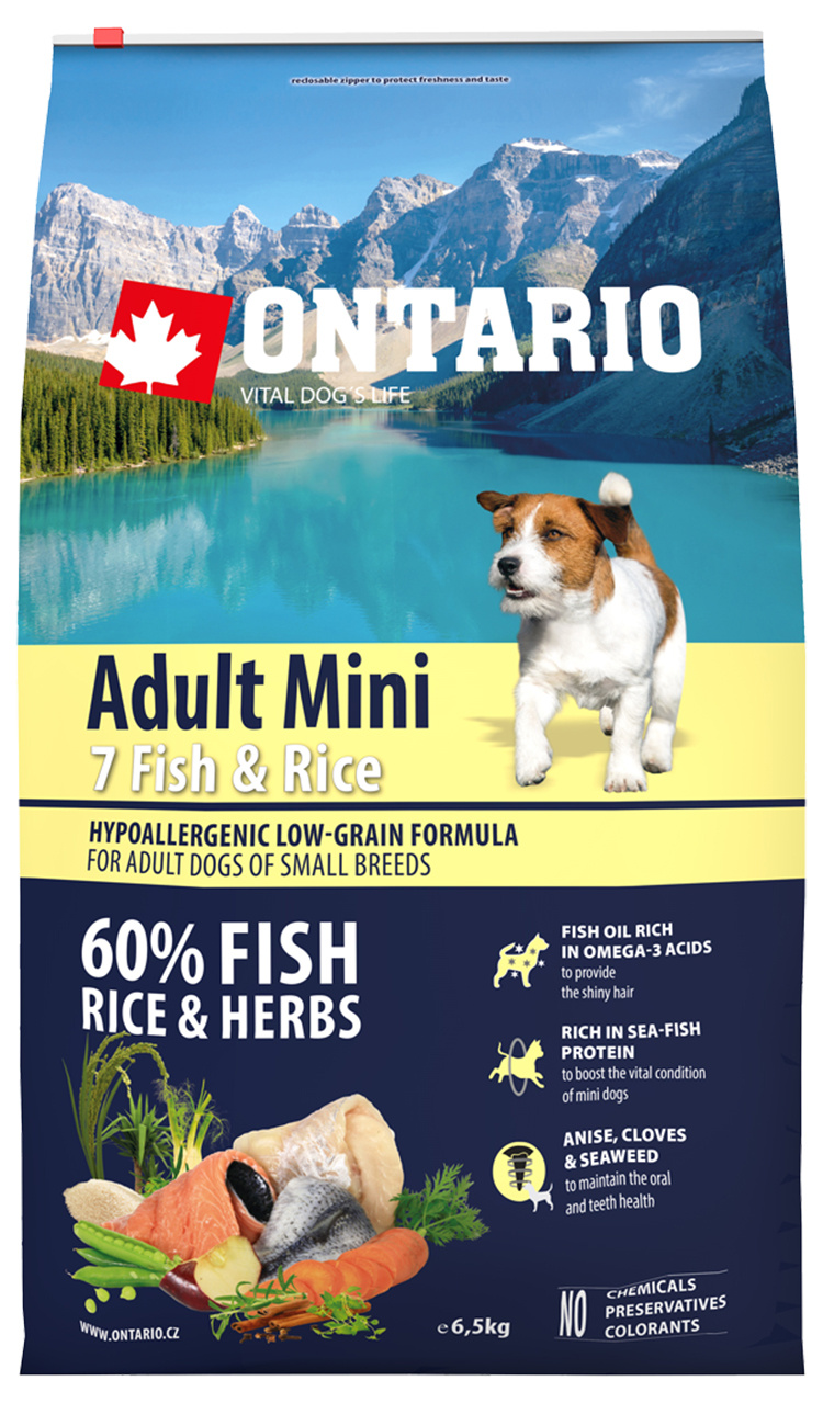 Ontario Adult Mini Fish & Rice 6.5kg Ontario Adult Mini Fish & Rice 6.5kg