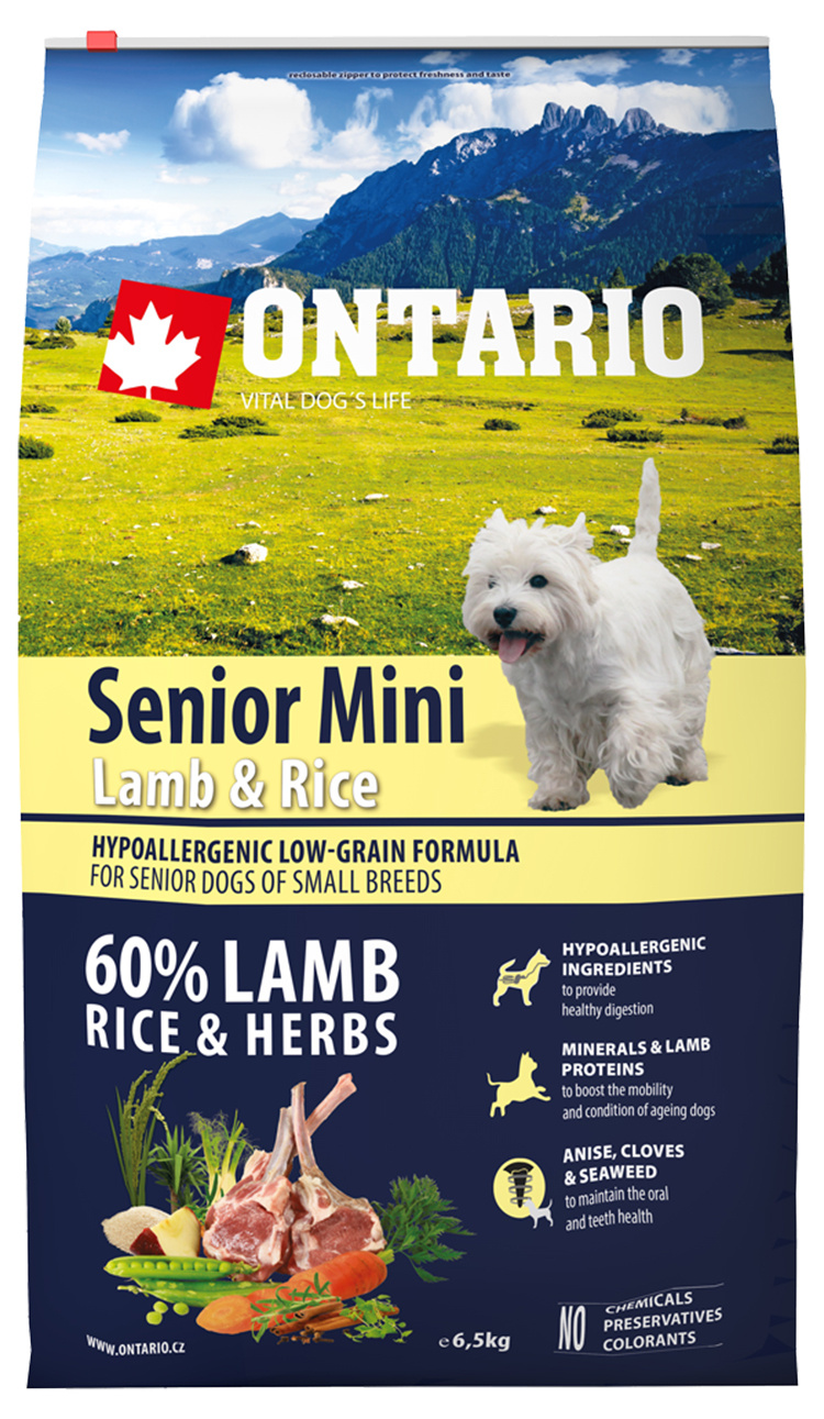 Ontario Senior Mini Lamb & Rice 6.5kg Ontario Senior Mini Lamb & Rice 6.5kg
