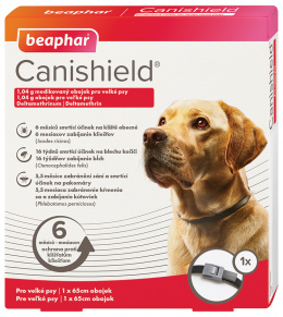 Ошейник против блох – Beaphar Canishield 65 см, безрецептурный препарат, reģ. NR. VA - 072463/3 