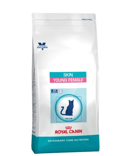 Veterinārā barība kaķiem - Royal Canin Veterinary Diet Feline Skin Neutered Young Female, 0.4 kg 