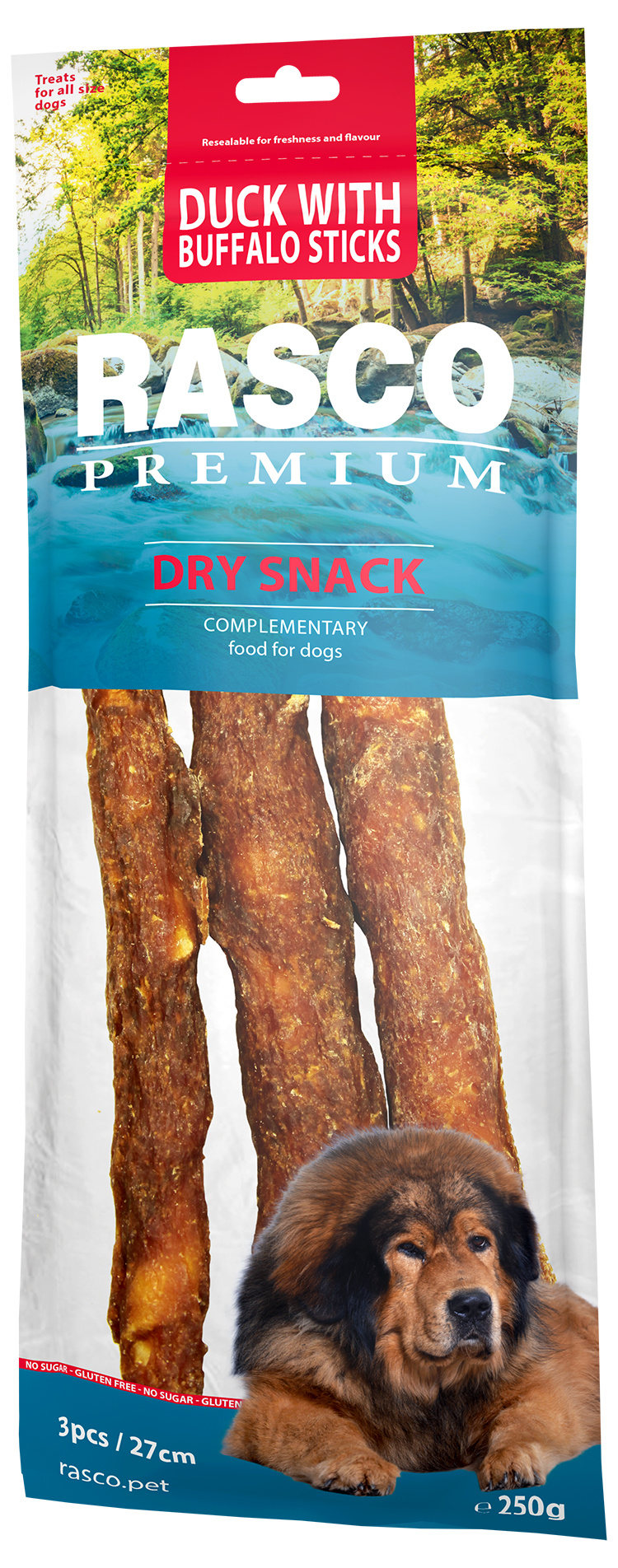 Лакомство для собак – Rasco Premium Rawhide Duck with Buffalo Stick, 250 г Лакомство для собак – Rasco Premium Rawhide Duck with Buffalo Stick, 250 г