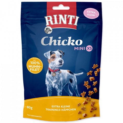 Gardums suņiem – Rinti Extra Chicko Chicken Mini XS, 80 g title=