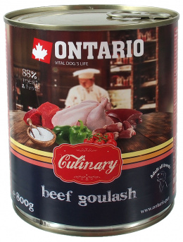 Konservi suņiem - Ontario Culinary Beef Goulash, 800 g