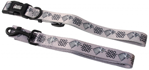 Kakla siksna ar pavadu - Game of Thrones Stark, silver, M