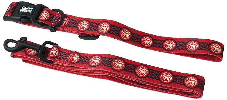Ошейник и поводок – Game of Thrones Targaryen, Red, S Ошейник и поводок – Game of Thrones Targaryen, Red, S