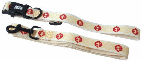 Kakla siksna un pavada - Game of Thrones Lannister, yellow, S: 1,5 x 25–35,5 cm