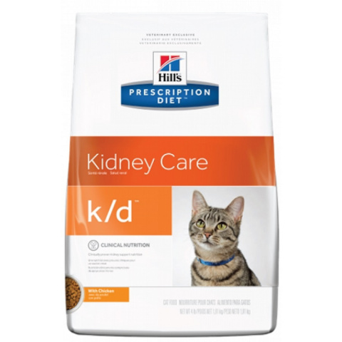 Ветеринарный корм для кошек – Hills Feline k/d, 0,4 кг title=