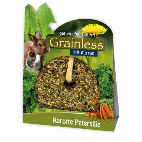 Лакомство для грызунов - JR Grainless Herbs Wheel Carrot Parsley, 140 г title=