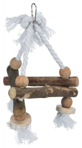 Игрушка для птиц – Trixie, Natural Living swing on rope, 16 x 16 x 16 см title=