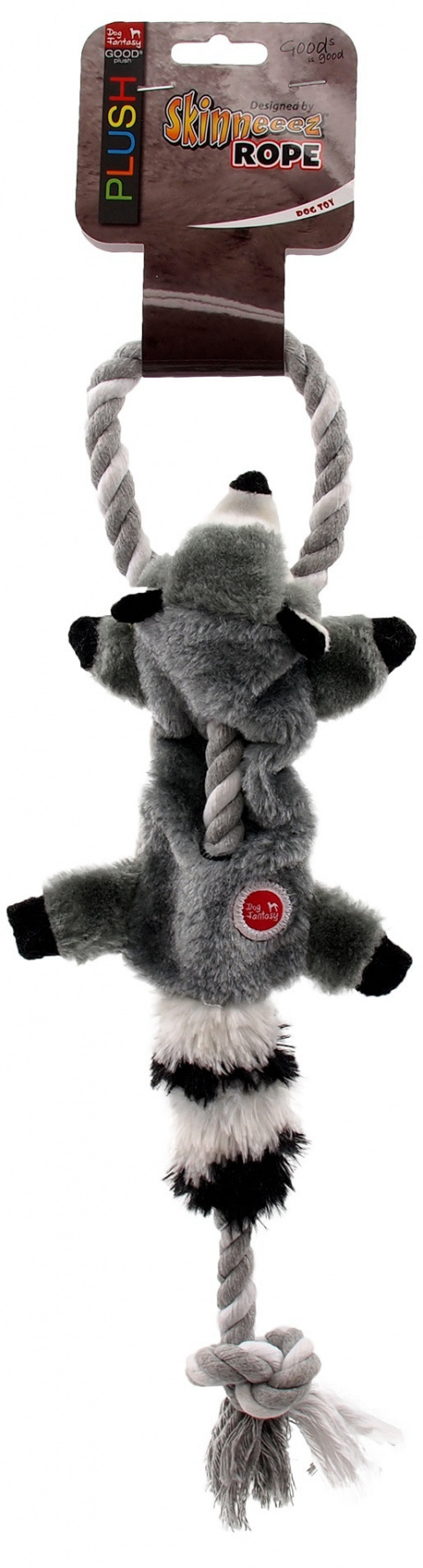 Игрушка для собак – Dog Fantasy Good&#039;s Skinneeez Rope Racoon, 57,5 см title=