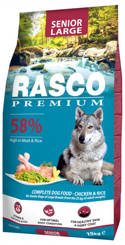Корм для собак – Rasco Premium Senior Large Breed, 15 кг title=