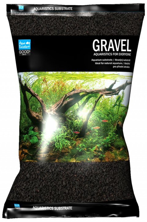 Грунт для аквариума - Aqua Excellent Gravel black, 2 - 4 мм, 8 кг. title=