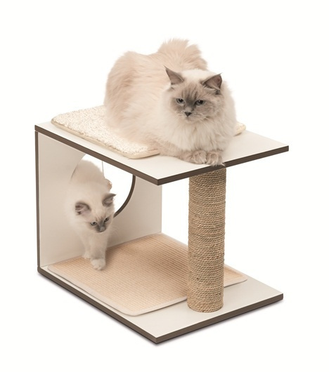 Когтеточка для кошек - Hagen Vesper V-Stool, white, 46,5 x 37 x 37 см