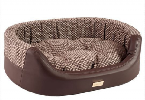Лежанка для собак – AmiPlay Ellipse bedding 2in1 Morgan, M 64 x 55 x 19 см, brown title=
