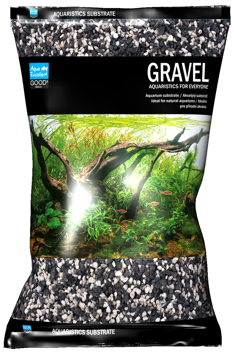 Грунт для аквариума - Aqua Excellent Gravel black/white, 4 - 8 мм, 8 кг Грунт для аквариума - Aqua Excellent Gravel black/white, 4 - 8 мм, 8 кг