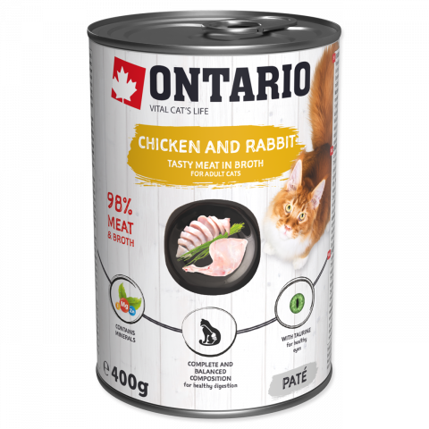 ONTARIO Can Chicken, Rabbit, Salmon Oil 400g