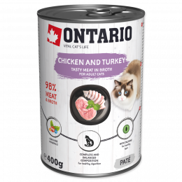 ONTARIO Can Chicken, Turkey, Salmon Oil 400g