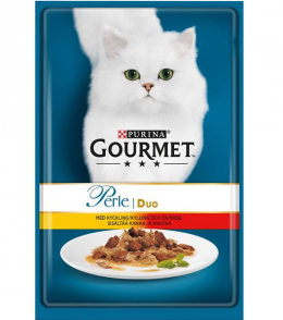 Консервы для кошек - Gourmet Perle Duo Chicken and Beef, 85 г