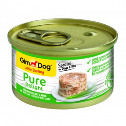 Консервы для собак – GimDog Little Darling Pure Delight Chicken with Lamb, 85 г