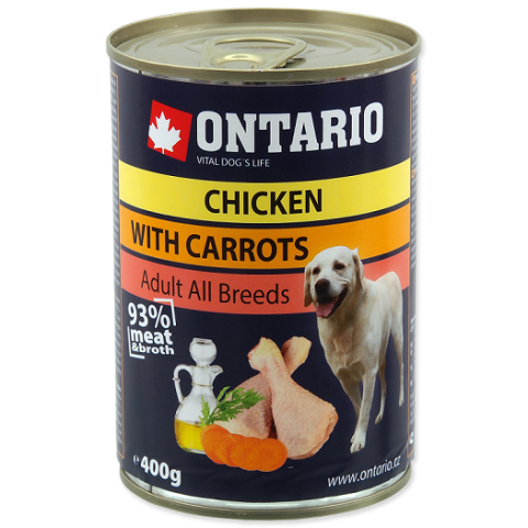 ONTARIO Can Chicken, Carrots, Salmon Oil 400g