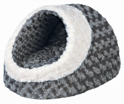 Guļvieta kaķiem – TRIXIE Kaline Cuddly Cave, 35 x 26 x 41 cm, Grey/Cream title=