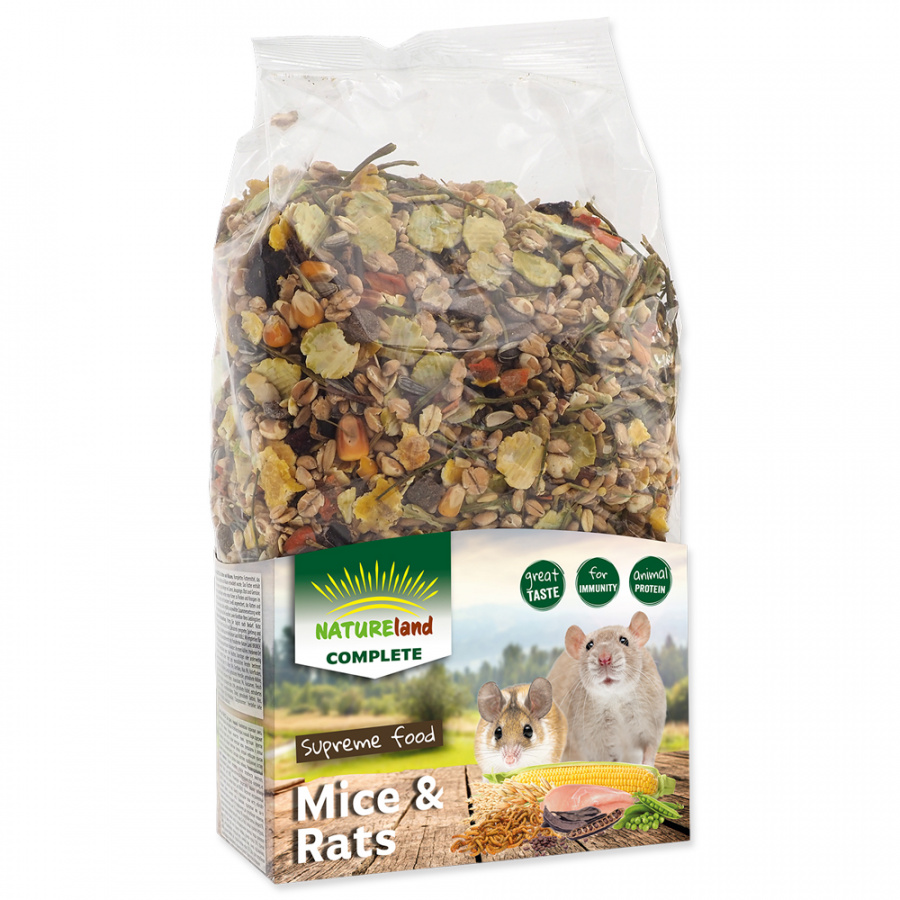 Корм для крыс и мышей - Nature Land Complete Food Mice & Rats, 700 г Корм для крыс и мышей - Nature Land Complete Food Mice & Rats, 700 г
