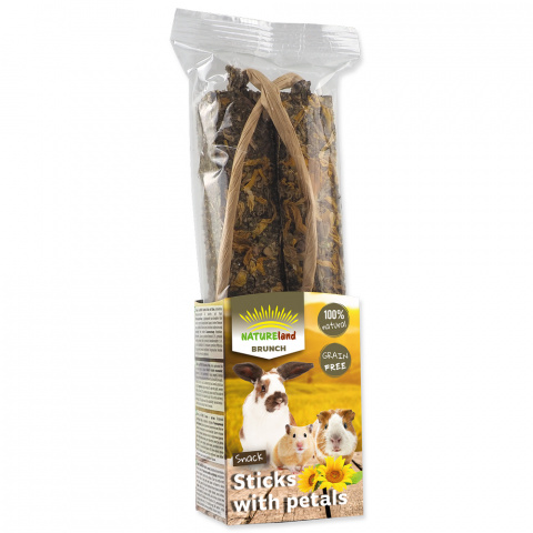 Лакомство для грызунов – Nature Land Brunch Sticks with petals, 2 шт. title=