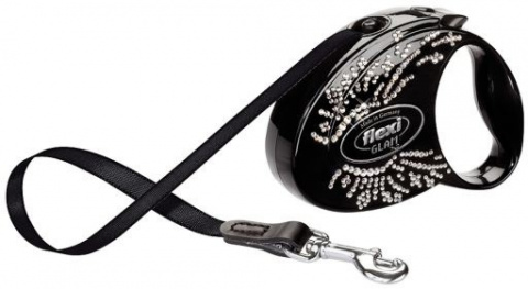 Inerces pavada - Flexi Glam Wings S, 3 m, Tape, onyx-black