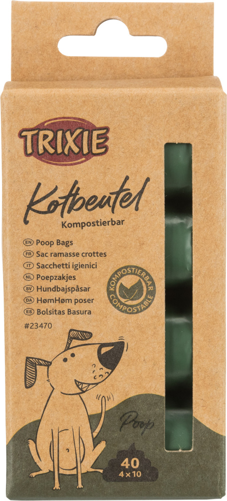Пакетики для сбора экскрементов - Trixie, компостируемые, 4 рулона, Темно-зеленые Пакетики для сбора экскрементов - Trixie, компостируемые, 4 рулона, Темно-зеленые