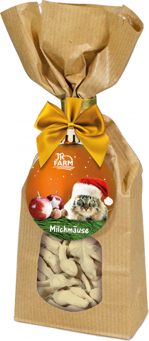 Лакомство для кошек – JR Farm Christmas Milky Mouse, 100 г title=