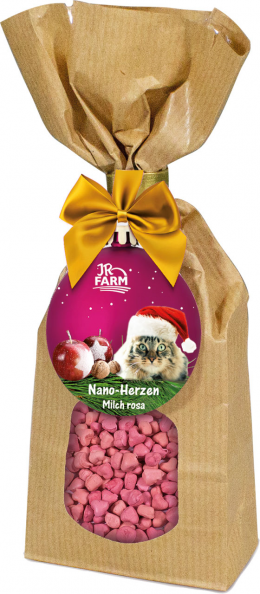 Лакомство для кошек - JR Farm Christmas Milky Hearts, 100 г