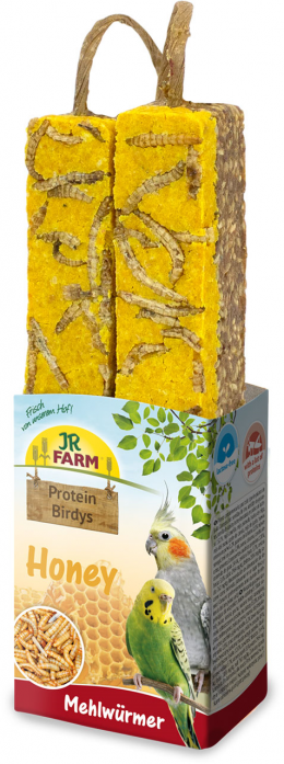 Лакомство для птиц – JR FARM Protein-Birdys Honey Mealworms, 150 г