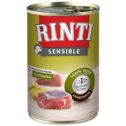 Консервы для собак - Rinti Sensible, с индейкой и картофелем, 400 г