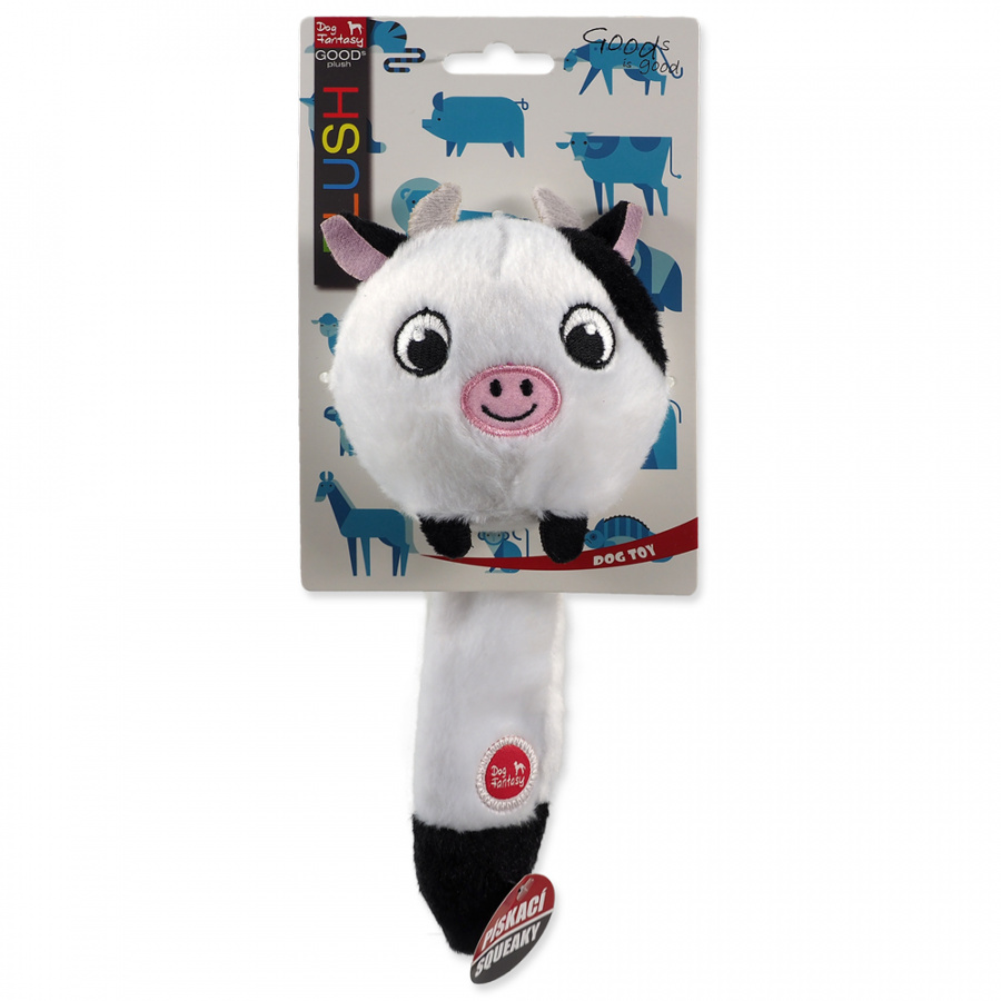 Rotaļlieta suņiem – Dog Fantasy Good&#039;s Plush Cow with Tail, 25 cm