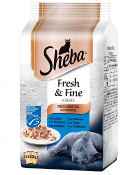 Консервы для кошек – Sheba Fresh and Fine Fish, 6 x 50 г