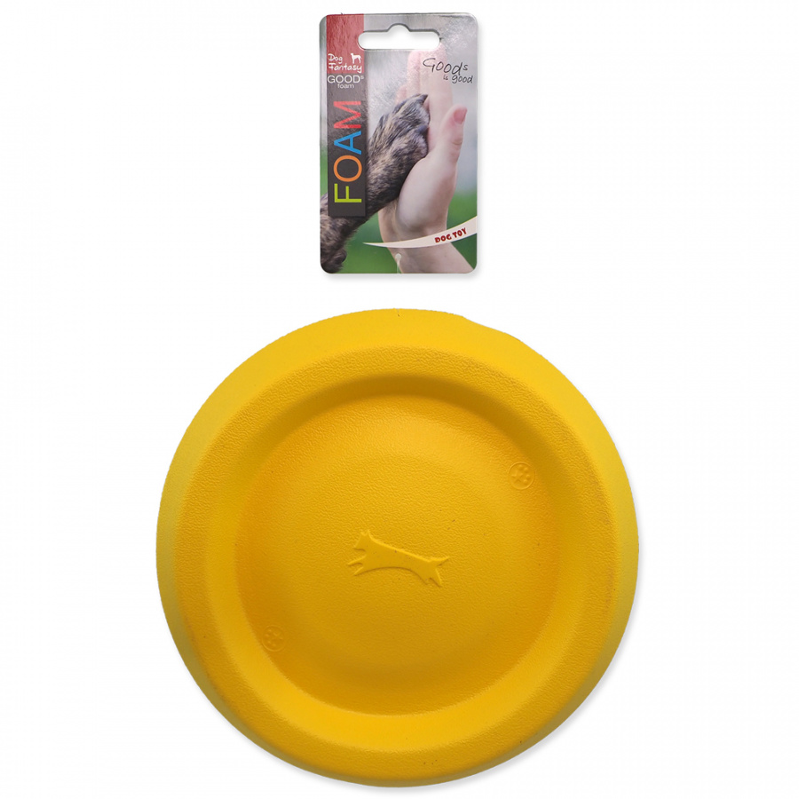 Lidojošais šķīvītis suņiem – Dog Fantasy Good&#039;s Foam Frisbee, yellow, 22 cm