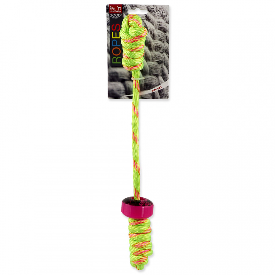 Rotaļlieta suņiem - Dog Fantasy Good&#039;s Ropes Cotton with ring, light green, 40 cm