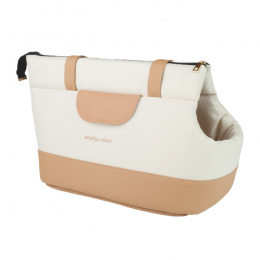 Сумка для транспортировки – AmiPlay Pet Carrier Bag Classic (S), Creamy, 35 x 21 x 24 см