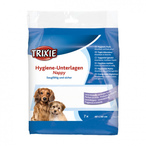 Впитывающие пеленки – TRIXIE Nappy Puppy Pad, with Lavender Scent, 40 x 60 cм, 7 шт. title=