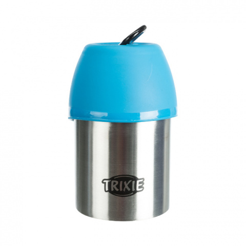 Ceļojumu ūdens pudele – TRIXIE Bottle with Bowl, Stainless Steel/Plastic, 300 ml title=