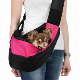Сумка для переноски животных - Trixie, Sling Front Carrier, 50 × 25 × 18 см, pink/black