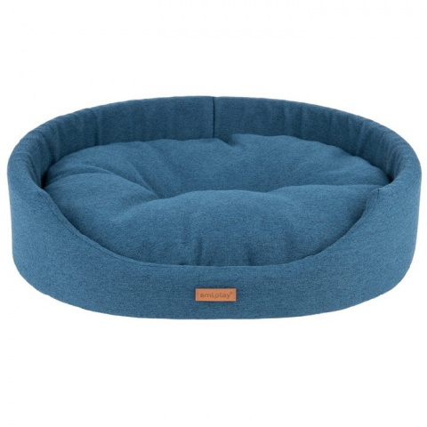 Лежанка для собак – AmiPlay Oval bedding Montana S, 46 x 38 x 13 см, blue title=