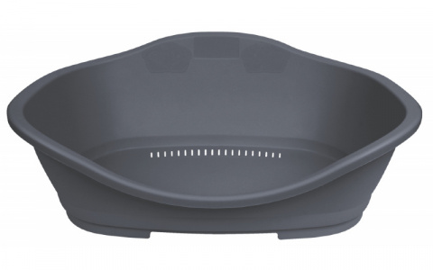 Лежанка для собак – TRIXIE Sleeper Plastic Bed, 68 x 47 см, Dark Grey title=