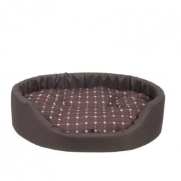 Лежанка для собак – AmiPlay Oval bedding Fun S, 46 x 38 x 13 см, brown