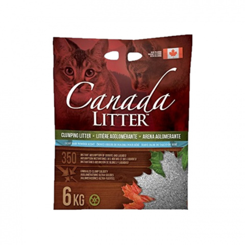 Cementējošās smiltis kaķu tualetei - Canada Litter, 6 kg title=