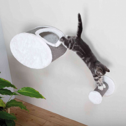 Pakāpiens kaķiem – TRIXIE Climbing Step for Wall Mounting, 18 x 22 cm, White/Grey